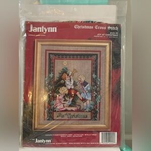 New Vintage 1992 Janlynn “Joy At Christmas” Cross Stitch Kit 125-32